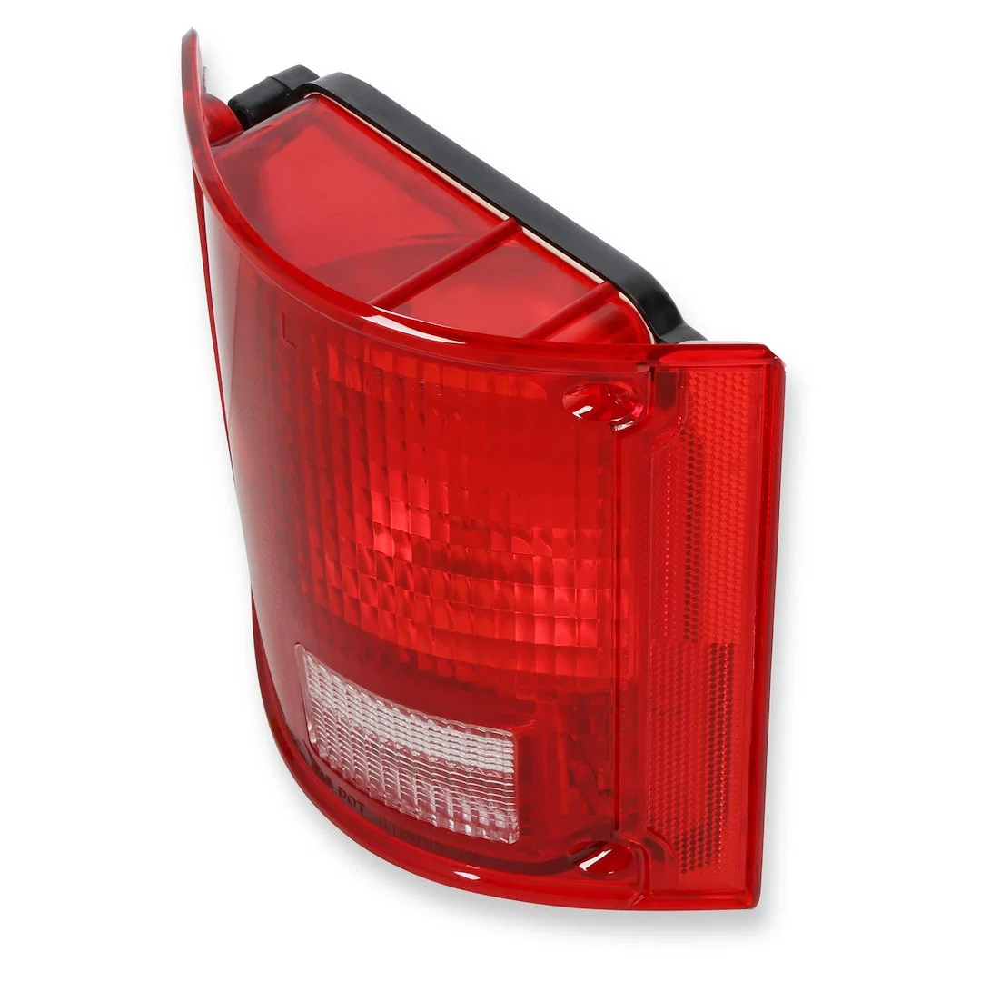 07-107 – HOLLEY Tail Light Lens, Red Lens With Clear Reverse Rectangular Single With Housing/ Mounting Hardware Witho...