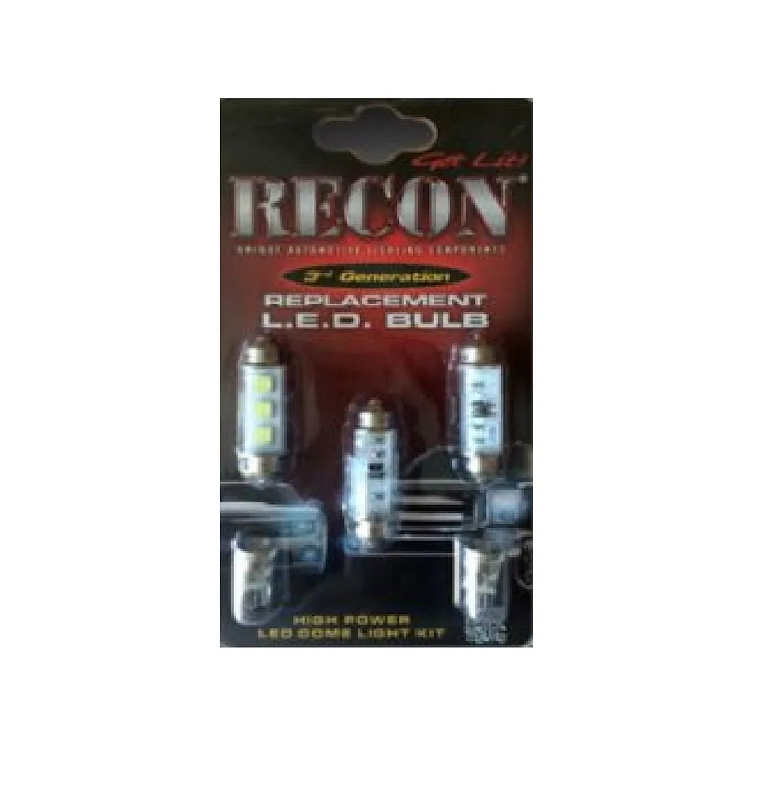 264161 – RECON ACCESS Dome Light Bulb - LED, OE Replacement White Light Set Of 5