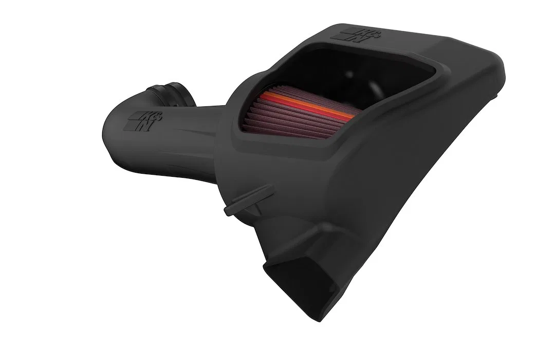 50-3092 – K&N FILTER Cold Air Intake, Black Polyethylene Tube Red Filter With Heat Shield