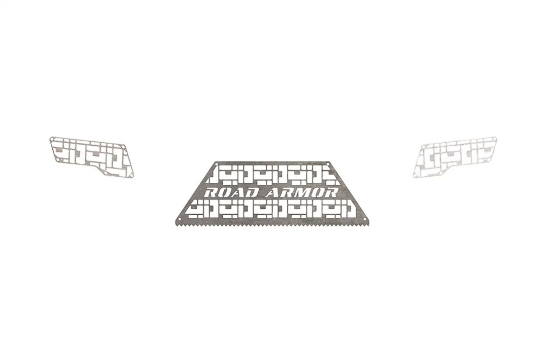 6172DRMD – ROAD ARMOR Bumper Grille Insert, ID Pattern Raw Steel