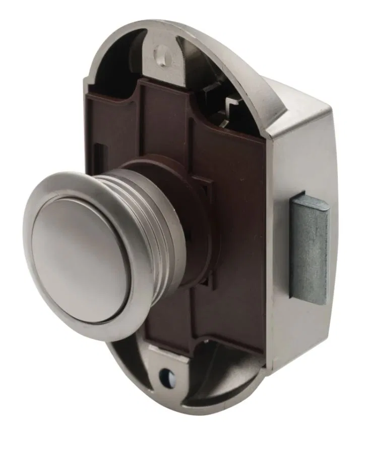 LOCKDRC – VETUS Entry Door Lock, Push Button Chromium Plated Push Button Plastic